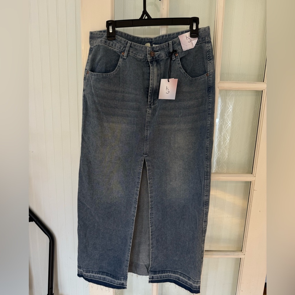 Denim Midi Skirt